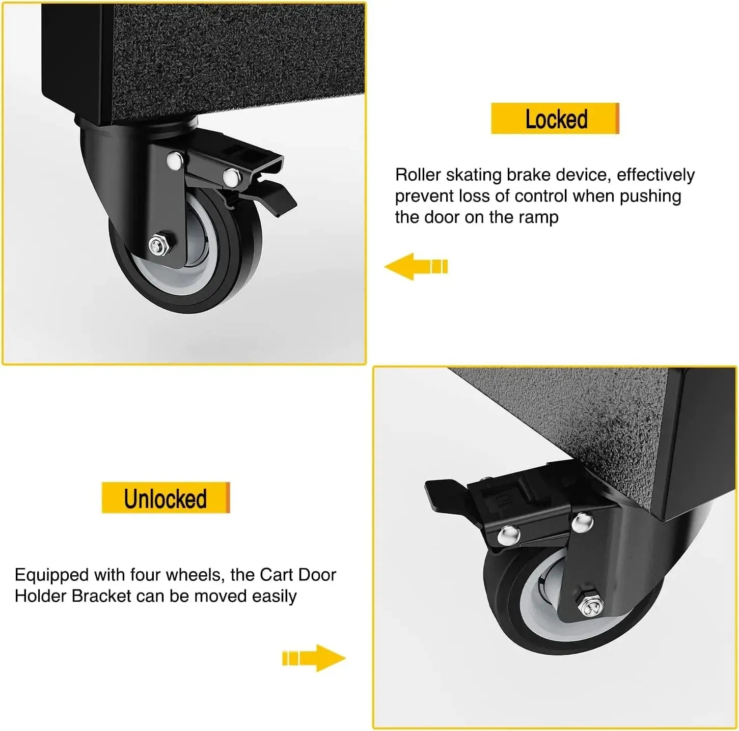 2007-2022 Jeep Wrangler JK JL Gladiator JT Door Storage Rack Movable Cart Holder