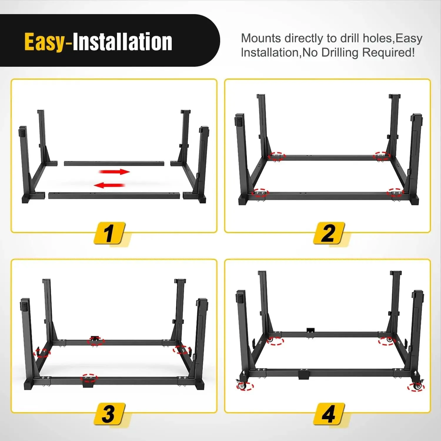 2007-2022 Jeep Wrangler JK JL Gladiator JT Door Storage Rack Movable Cart Holder