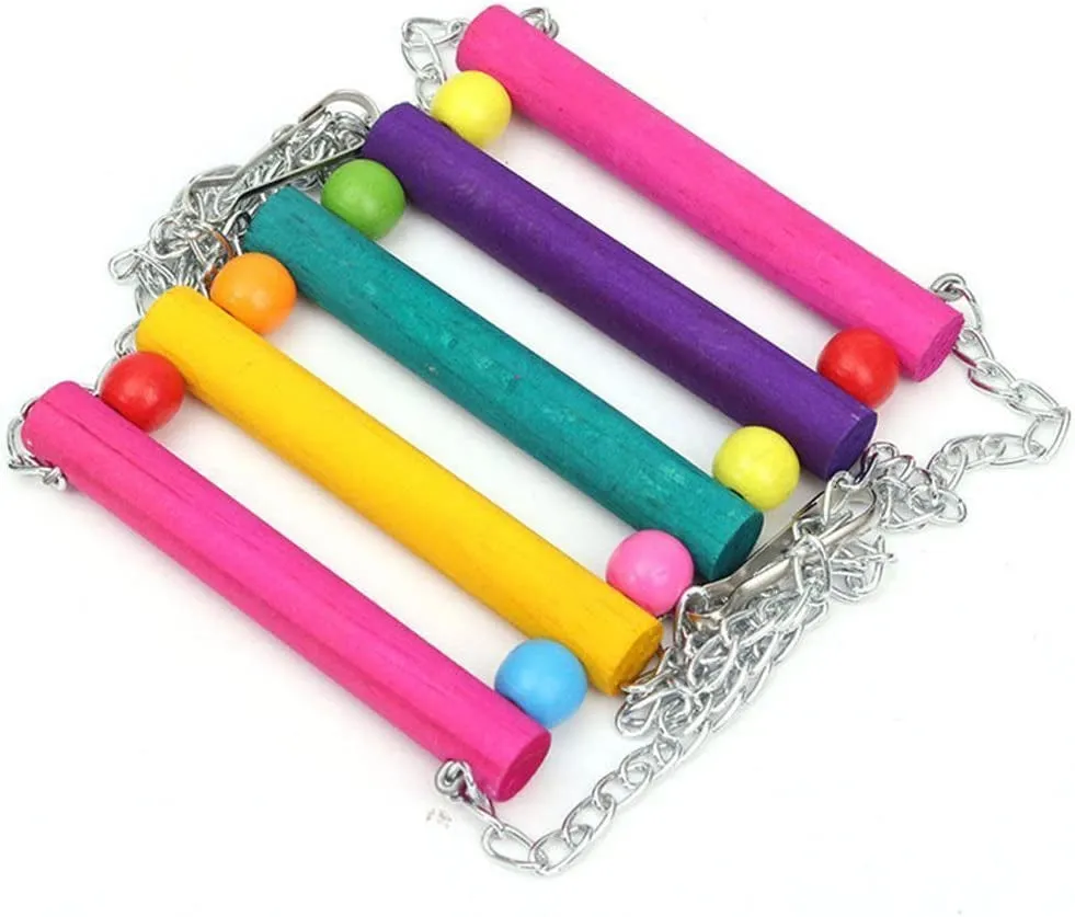 5pcs Pet Bird Parrot Parakeet Budgie Cockatiel Cage Hammock Swing Toy Hanging Toy (Style A)