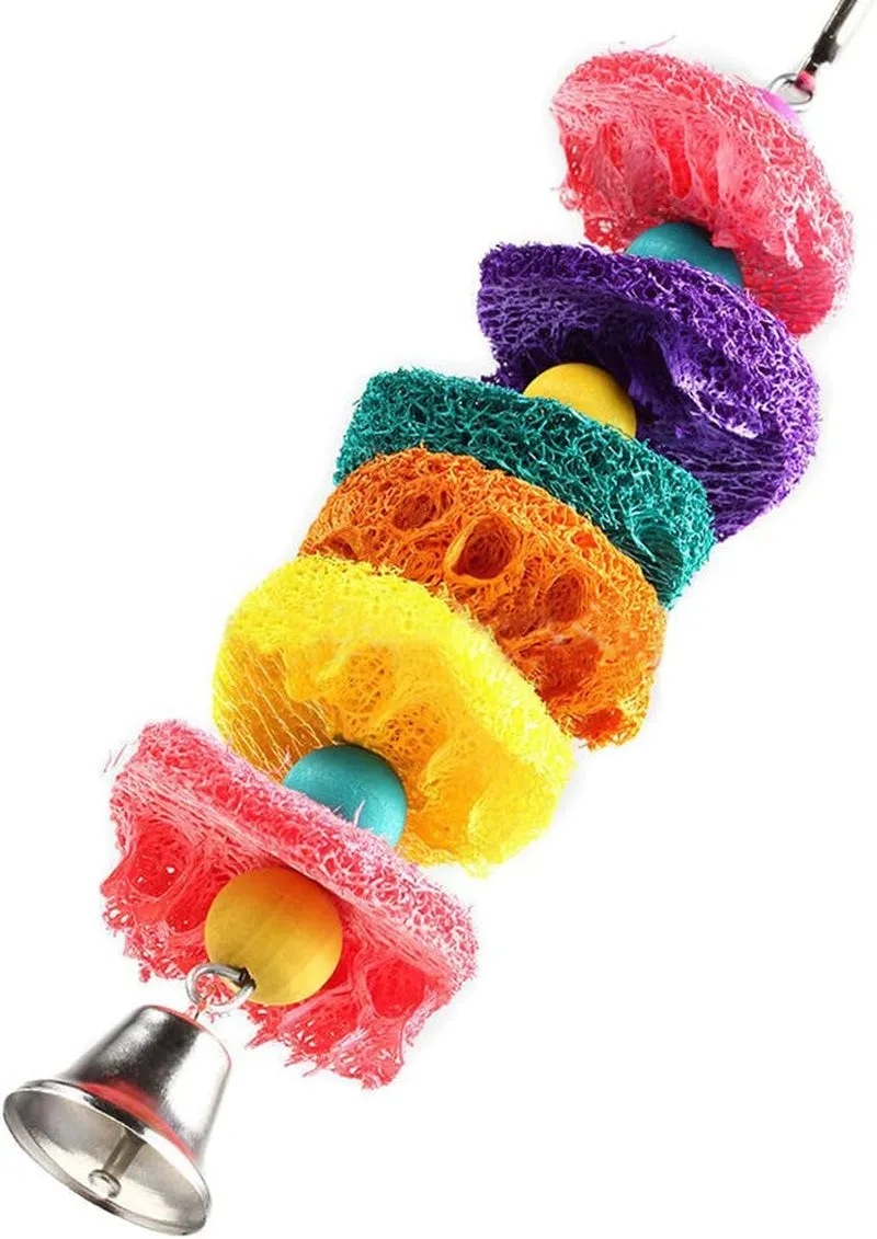 5pcs Pet Bird Parrot Parakeet Budgie Cockatiel Cage Hammock Swing Toy Hanging Toy (Style A)