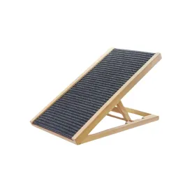 Adjustable Wood Grain Dog Ramp, Polished, Portable & Stable, Floofi