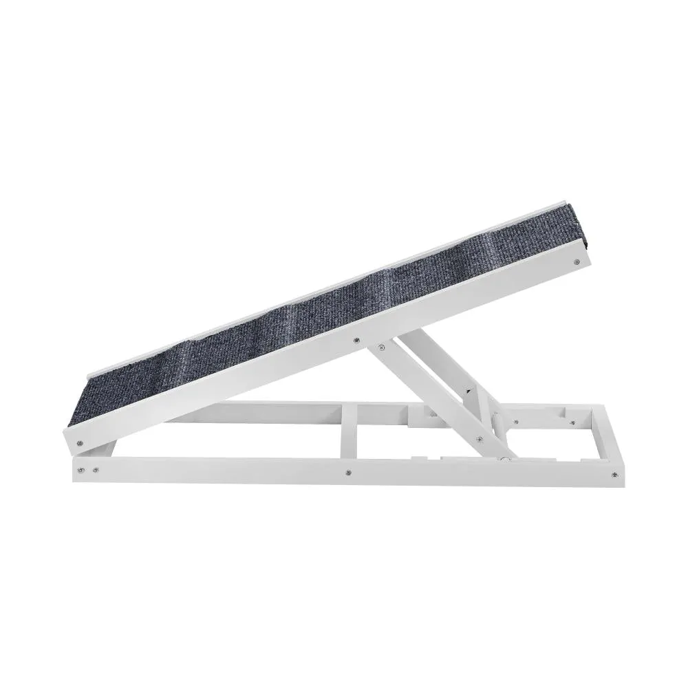 Alopet Dog Pet Ramp Adjustable Height Stairs Bed Sofa Car Foldable 70cm White
