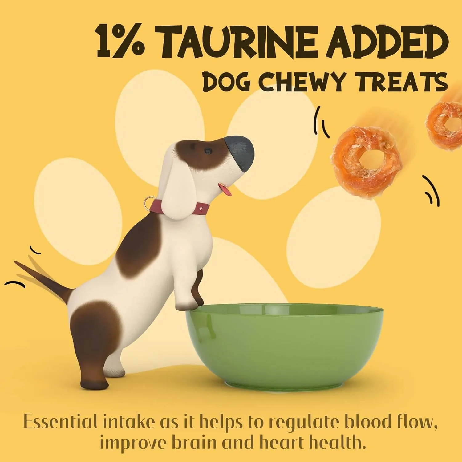 ASMPET Chicken Jerky Dog Treats, Chicken Rings Small Training Chewy Snacks, High Protein All Natural Limited Ingredient Soft Chewy Treats for Small Medium Large Dogs 10.6oz