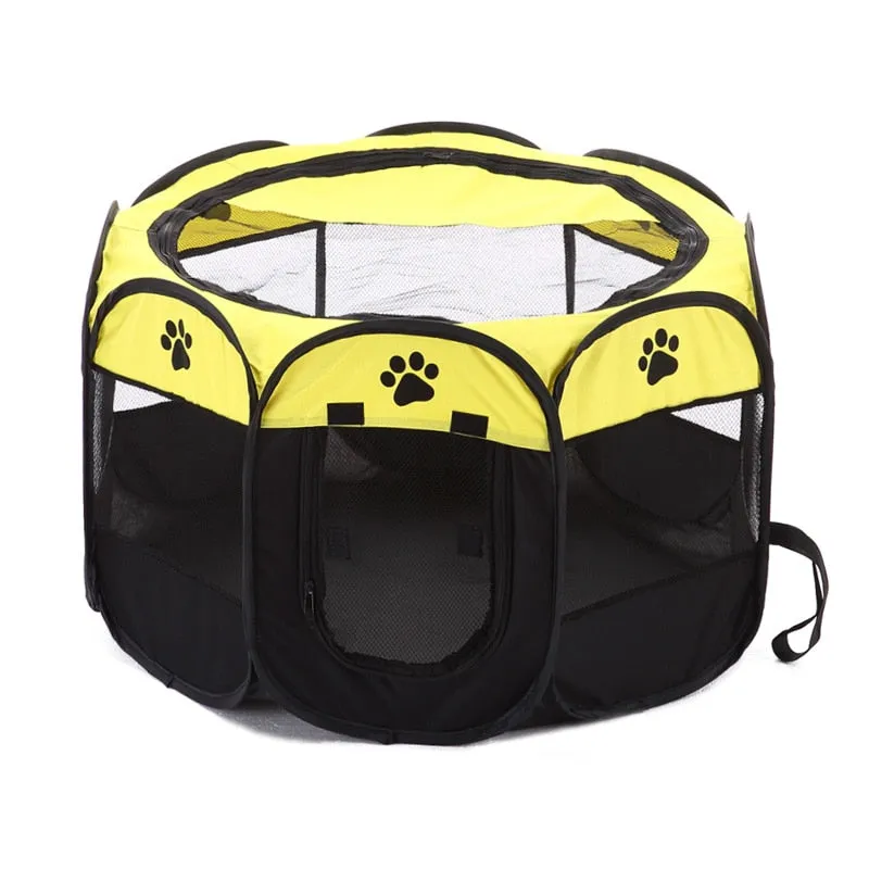 Awesome Portable Folding Pet Tent Oxford Mesh Puppy Bed