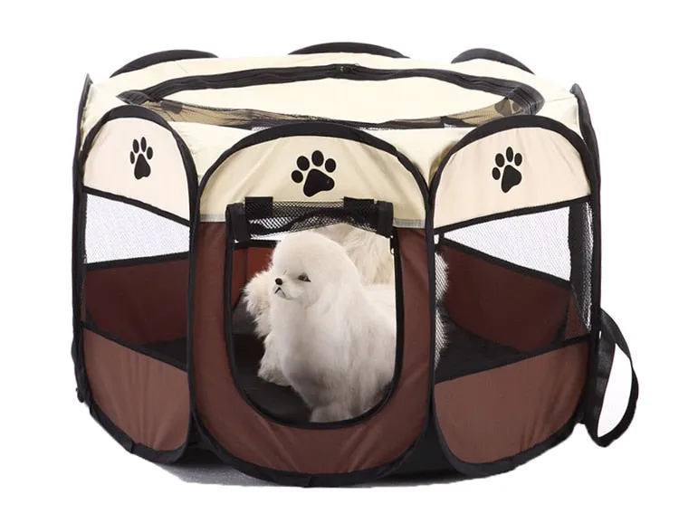 Awesome Portable Folding Pet Tent Oxford Mesh Puppy Bed