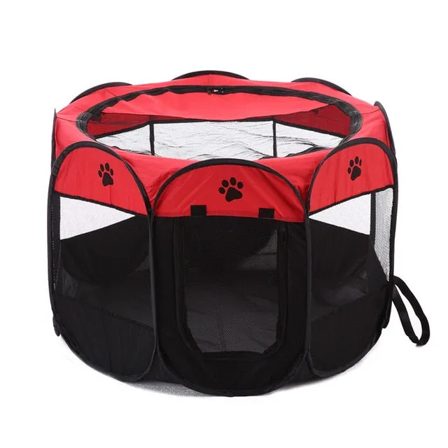 Awesome Portable Folding Pet Tent Oxford Mesh Puppy Bed
