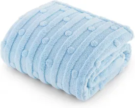 Bedsure Dog Blanket for Small Dogs Washable - Fluffy Fuzzy Puppy Cat Blanket with Premium 300GSM Coral Fleece Soft for Pet Kitten Doggy, Blue, 25x35IN