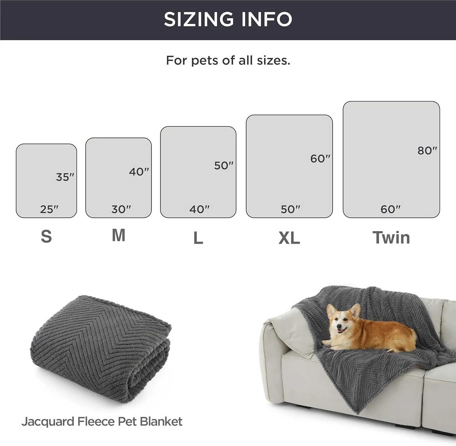Bedsure Dog Blanket for Small Dogs Washable - Fluffy Fuzzy Puppy Cat Blanket with Premium 300GSM Coral Fleece Soft for Pet Kitten Doggy, Grey, 25x35IN