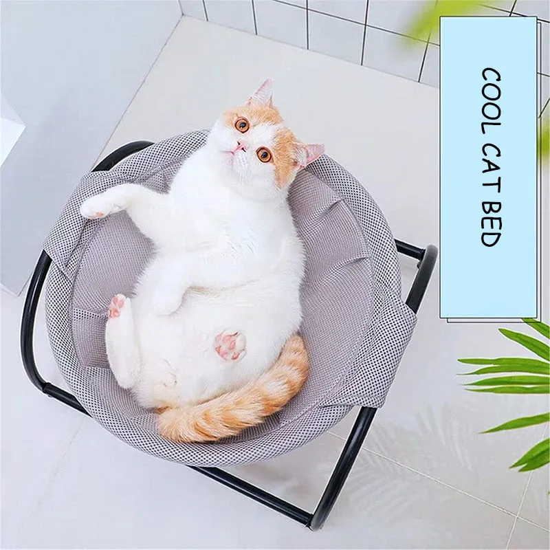 Best Standing Iron Frame Breathable Cat And Dog Hammock Overhead Net Bed