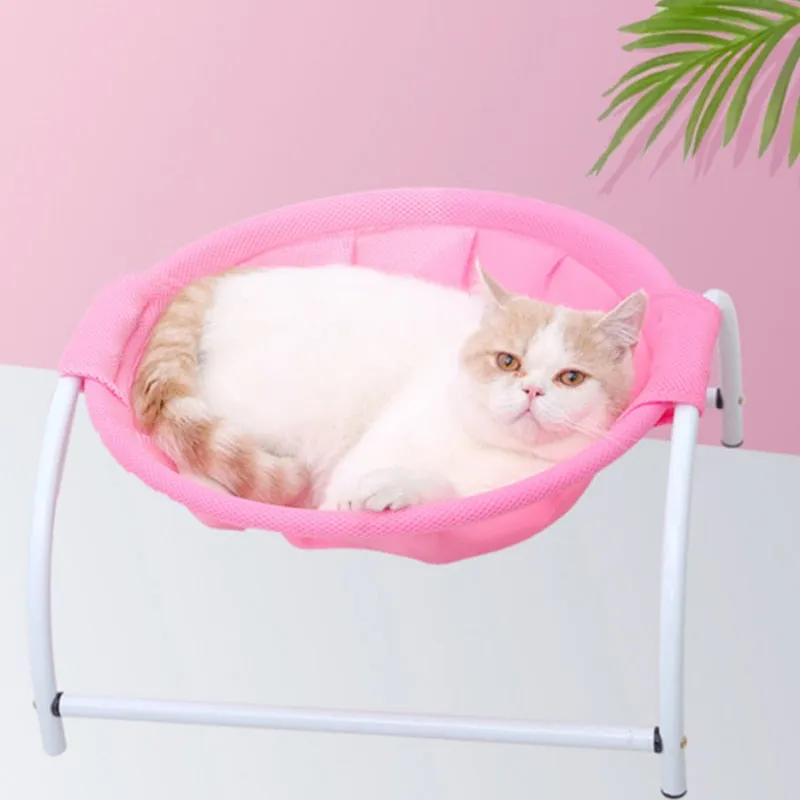 Best Standing Iron Frame Breathable Cat And Dog Hammock Overhead Net Bed
