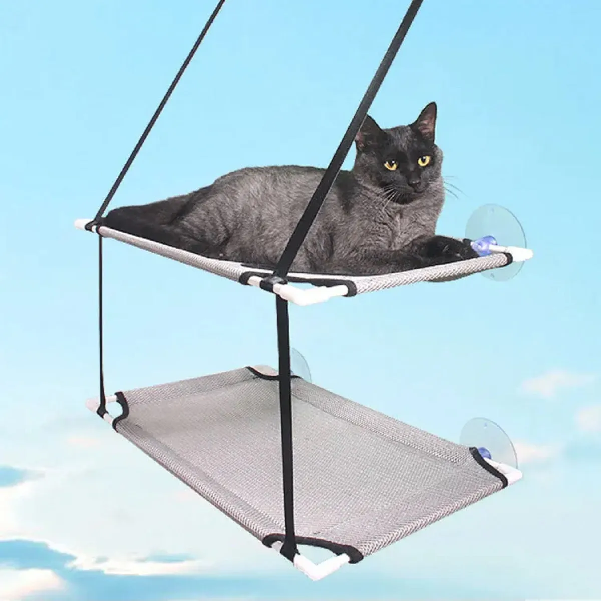 Cat Bed Hanging Window Double-Layer Pet Hammock