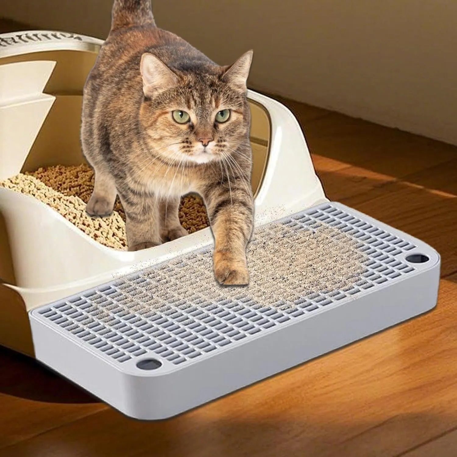 Cat Ramp platfrm - Washable Litter Tray, Waterproof Kitten Pedal | Anti-Slip Toilet Step with Easy Cleaning, Indoor Pet Accessory for Bunnies, Small Animals, and Setup Convenience