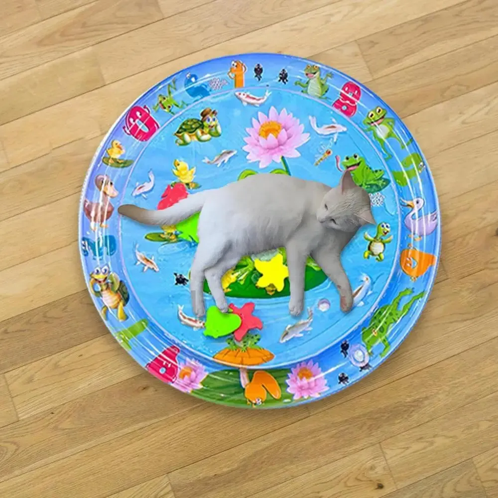 Cat Sensory Water Play Mat - Cooling and Interactive Pet Toy