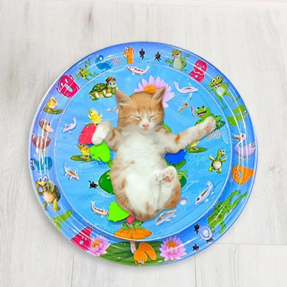 Cat Sensory Water Play Mat - Cooling and Interactive Pet Toy