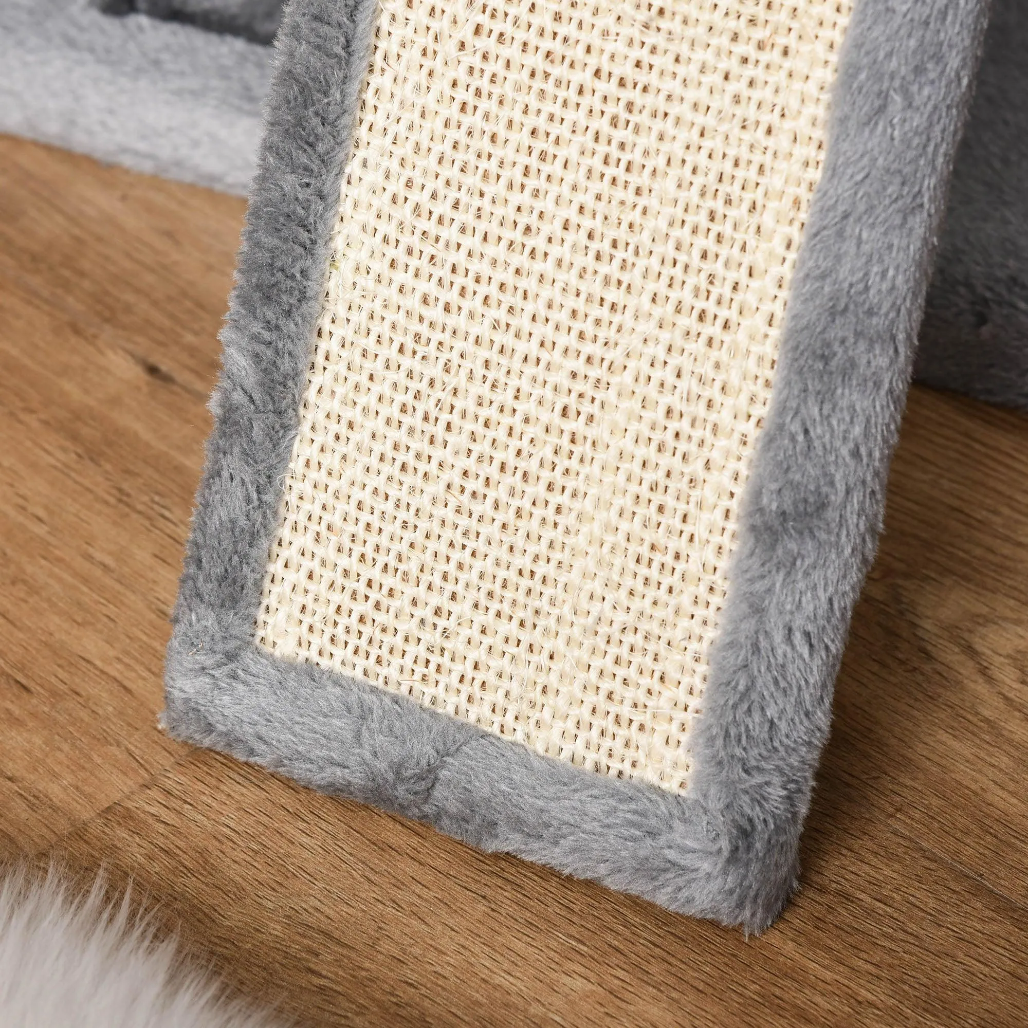 Cat Tower with Hammock and Hanging Ball Toy, 111cm - Grey