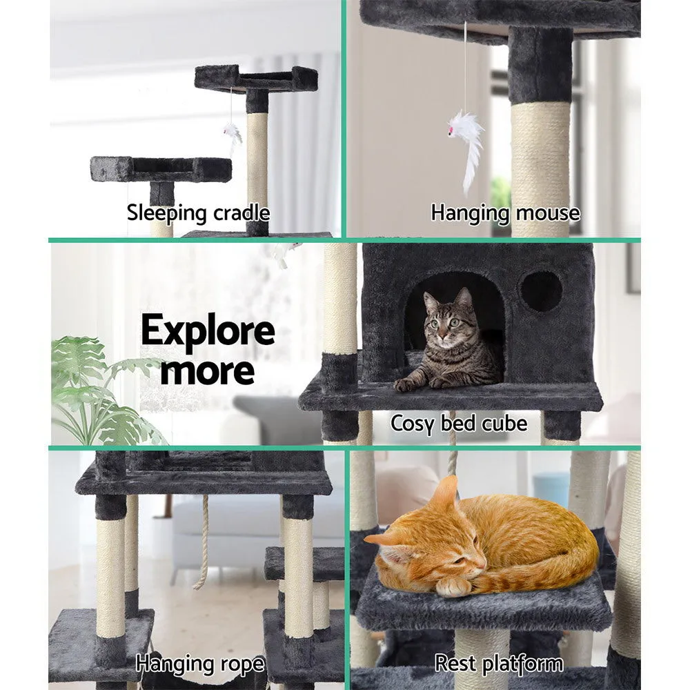 Cat Tree 184cm Trees Scratching Post Scratcher Tower Condo House Furniture Wood