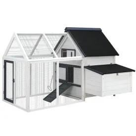 Chicken Coop Rabbit Hutch Large House Run Cage XL Pet Hutch Bunny Wooden