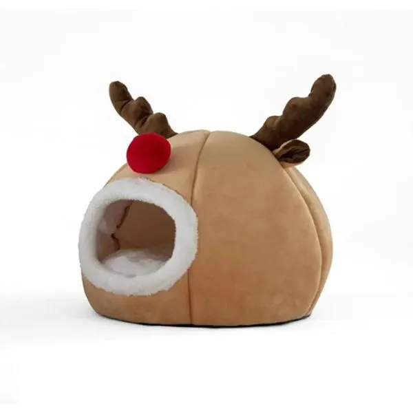 Christmas Reindeer Sponge Cat Pet Nest