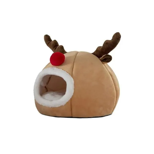 Christmas Reindeer Sponge Cat Pet Nest