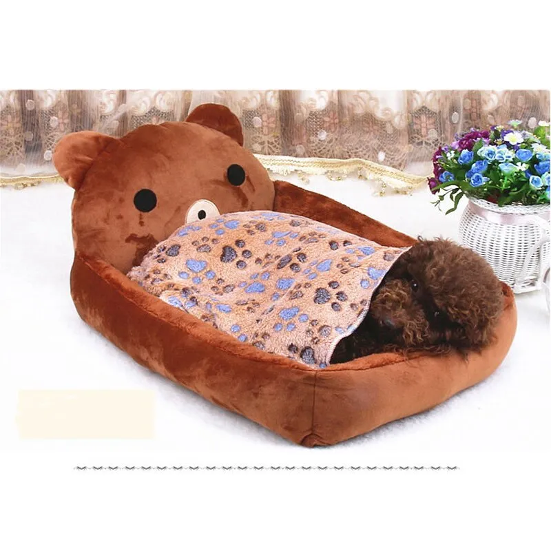 Dog bed Removable And Washable Teddy Cartoon Nest
