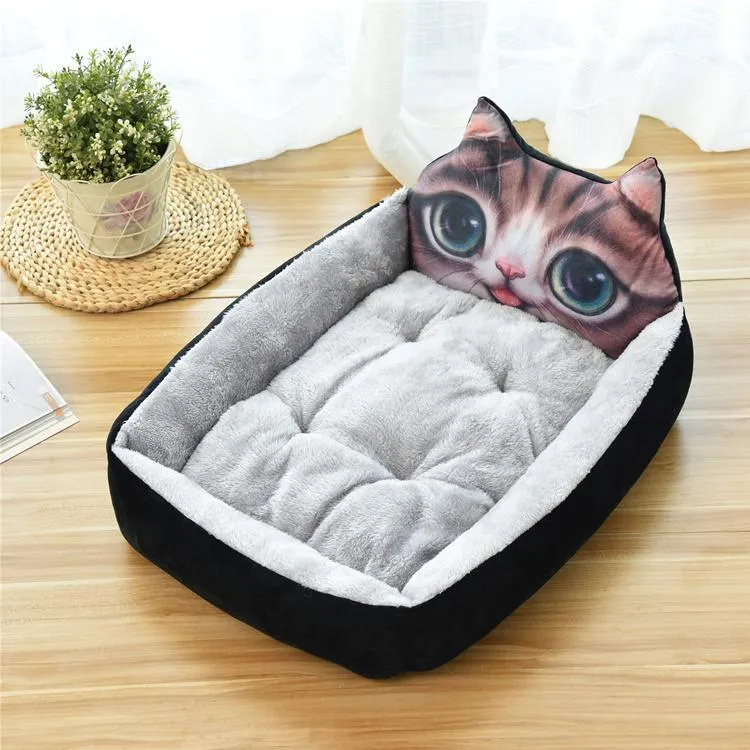 Dog bed Removable And Washable Teddy Cartoon Nest