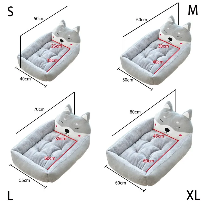 Dog bed Removable And Washable Teddy Cartoon Nest