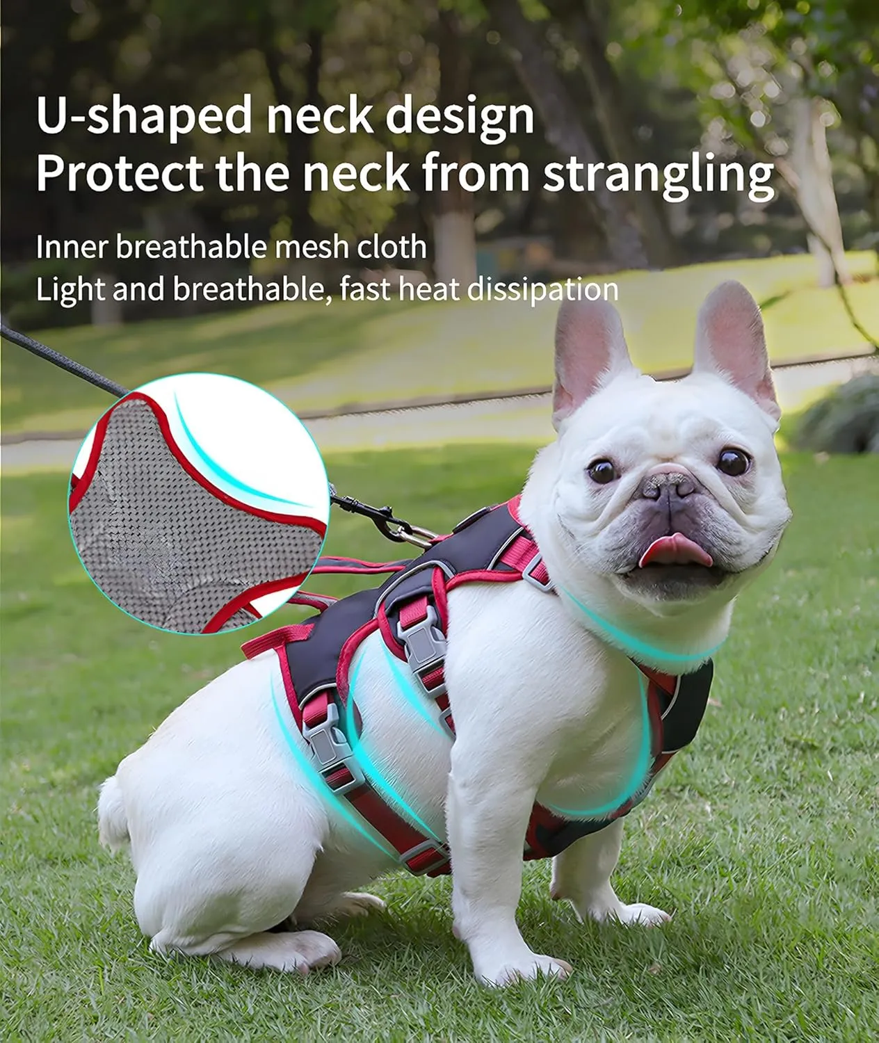 Dog Harness Soft Padded with Lift Handle and Leash Clip No Pull Escape Proof Reflective Vest Harnesses, Adjustable for Small Medium Dogs(Yellow,L)