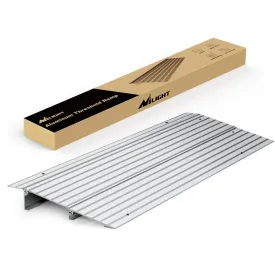 Door Threshold Ramp 2inch Rise Portable Aluminum Wheelchair Door Transition Entry Ramps for Doorways Home Steps