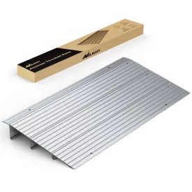 Door Threshold Ramp 3inch Rise Portable Aluminum Wheelchair Door Transition Entry Ramps for Doorways Home Steps