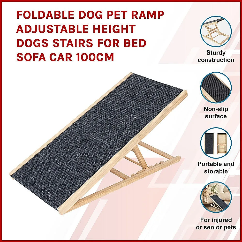 Foldable Dog Ramp - Adjustable Height [100cm]