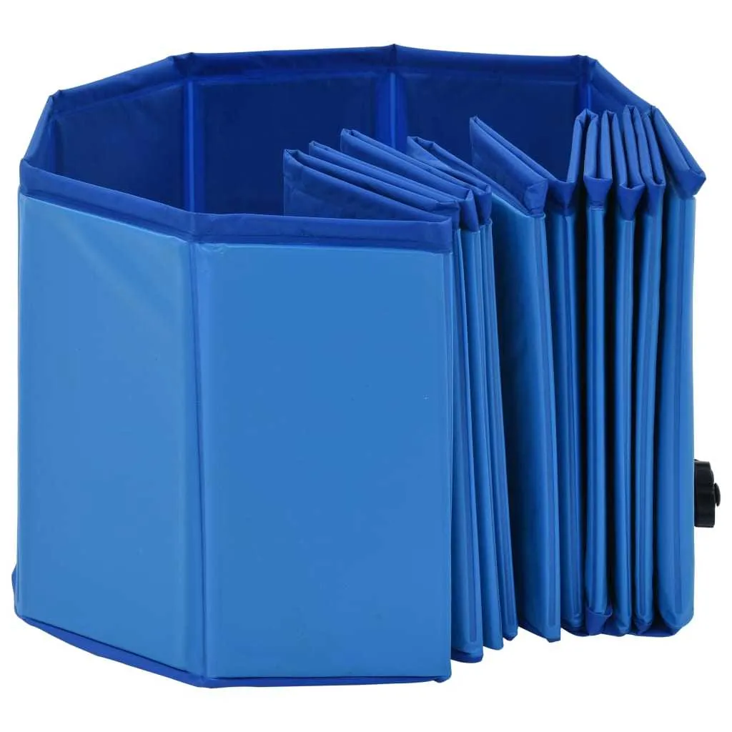 Foldable Dog Swimming Pool Blue 120x30 cm PVC