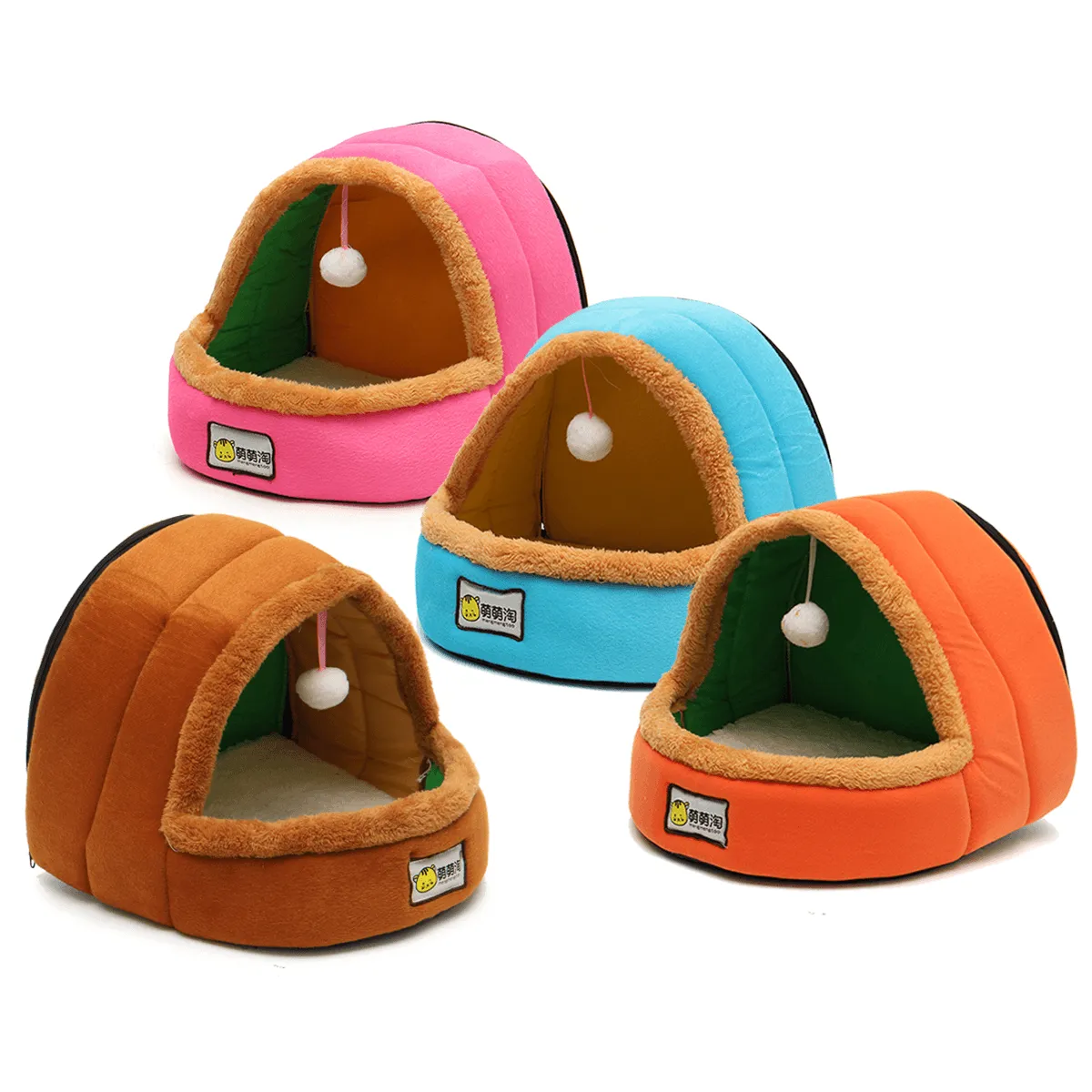 Foldable Kennel Dog Bed for Dogs Cats Animals Pet House Tent All Seasons Washable Cushion