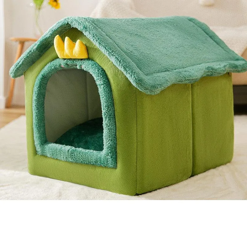 Foldable Villa House Pet Bed Nest