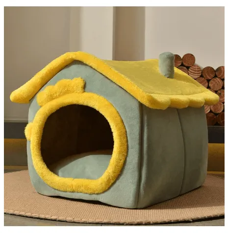 Foldable Villa House Pet Bed Nest