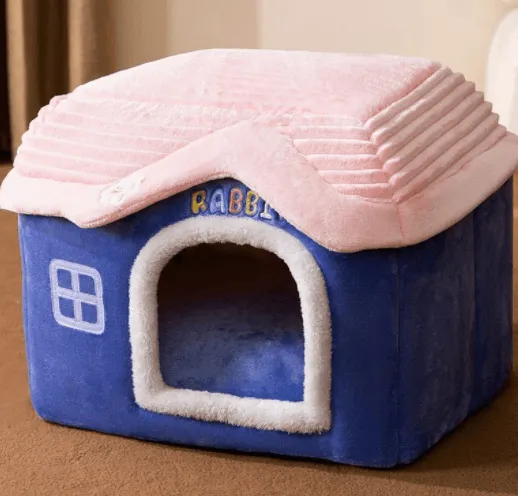 Foldable Villa House Pet Bed Nest