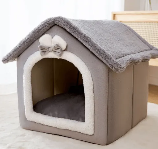 Foldable Villa House Pet Bed Nest
