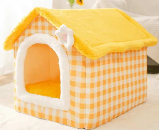 Foldable Villa House Pet Bed Nest