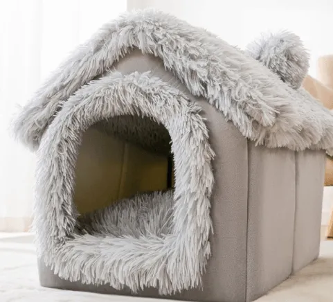 Foldable Villa House Pet Bed Nest
