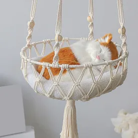 Hand-Woven Bohemian Wall Hanging Cat Hammocks
