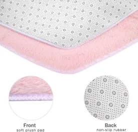 Hexagon Carpet Pink Pad Mat for Princess Play Tent, Durable Kids Rug
