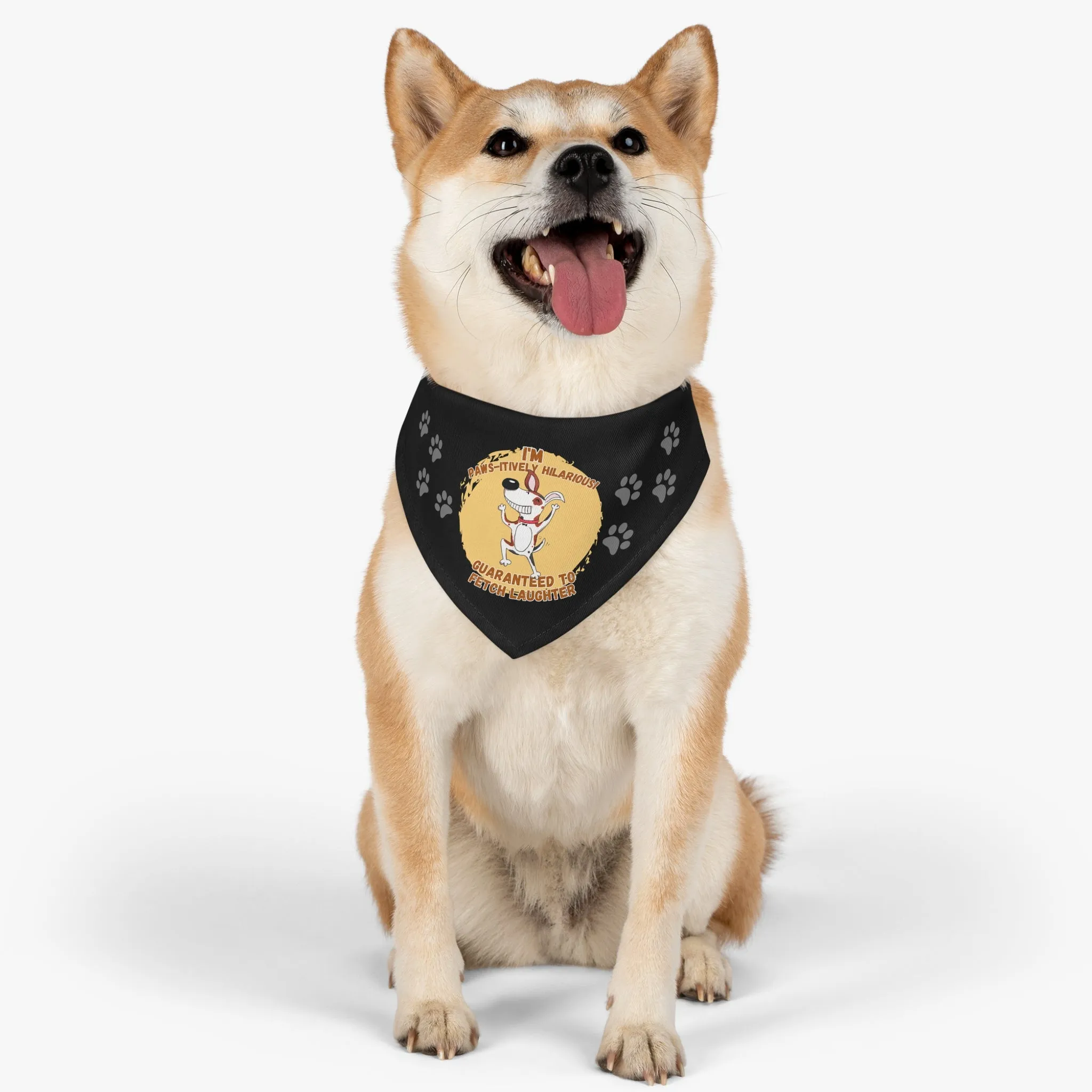 I'm Paws-itively Hilarious, Guaranteed to Fetch Laughter! Pet Bandana Collar