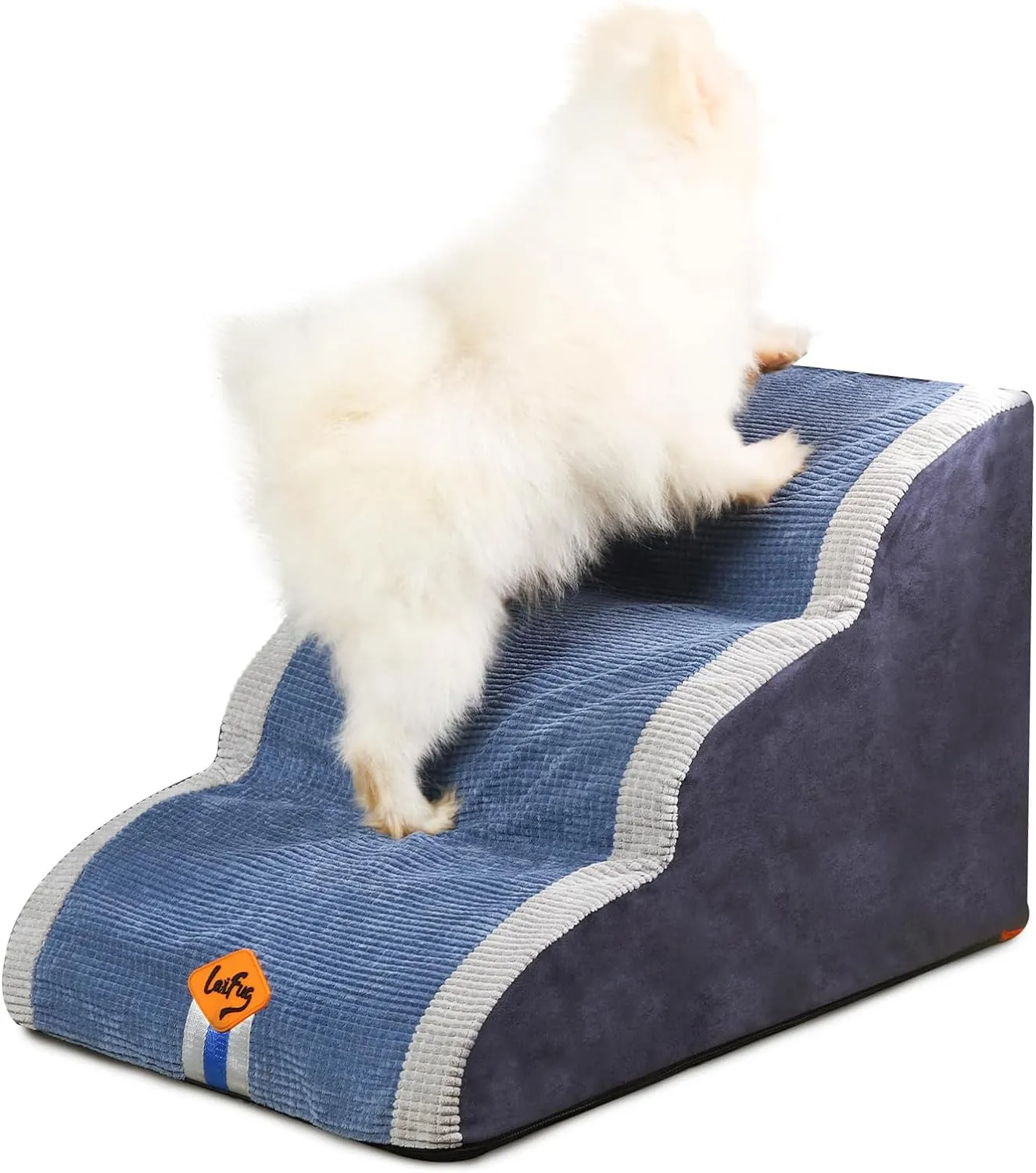 Laifug 2-4 Step Pet Stairs for High Beds and Couch