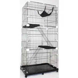 Large Multi Tier Cat Crate Portable Pet Wire Cage Enclosure