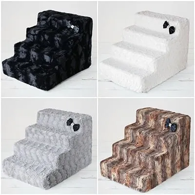 Luxury Pet Stair in Dove Gray - 4 or 6 Step