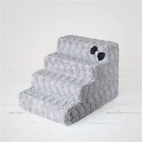 Luxury Pet Stair in Dove Gray - 4 or 6 Step