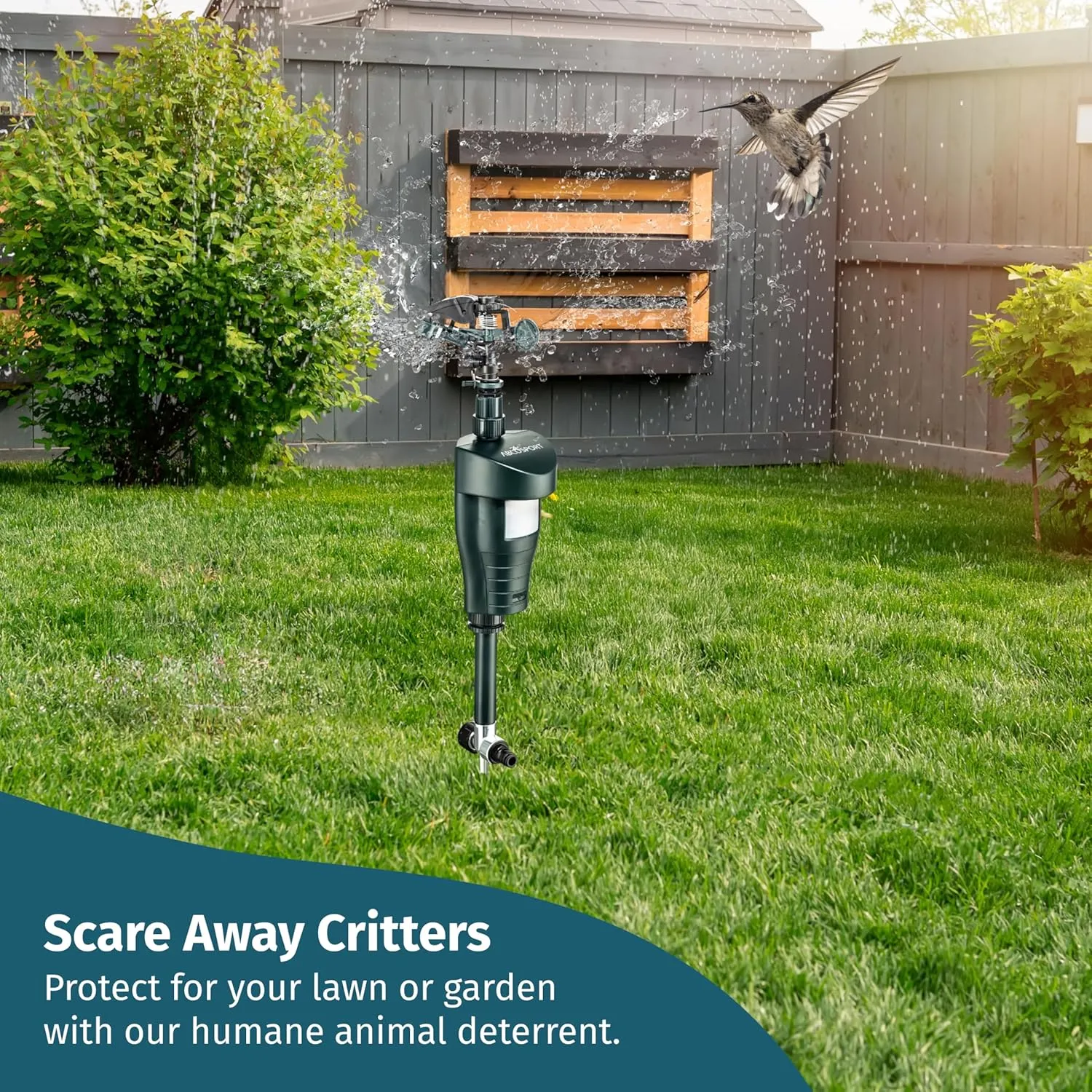 Motion Activated Sprinkler/Animal Deterrent - AbcoTech Humane, Safe Way of Scaring Away Wild Animals - Animal Deterrent - Coyoto, Deer, Cat - Motion Sensor Sprinkler to Deter Animals