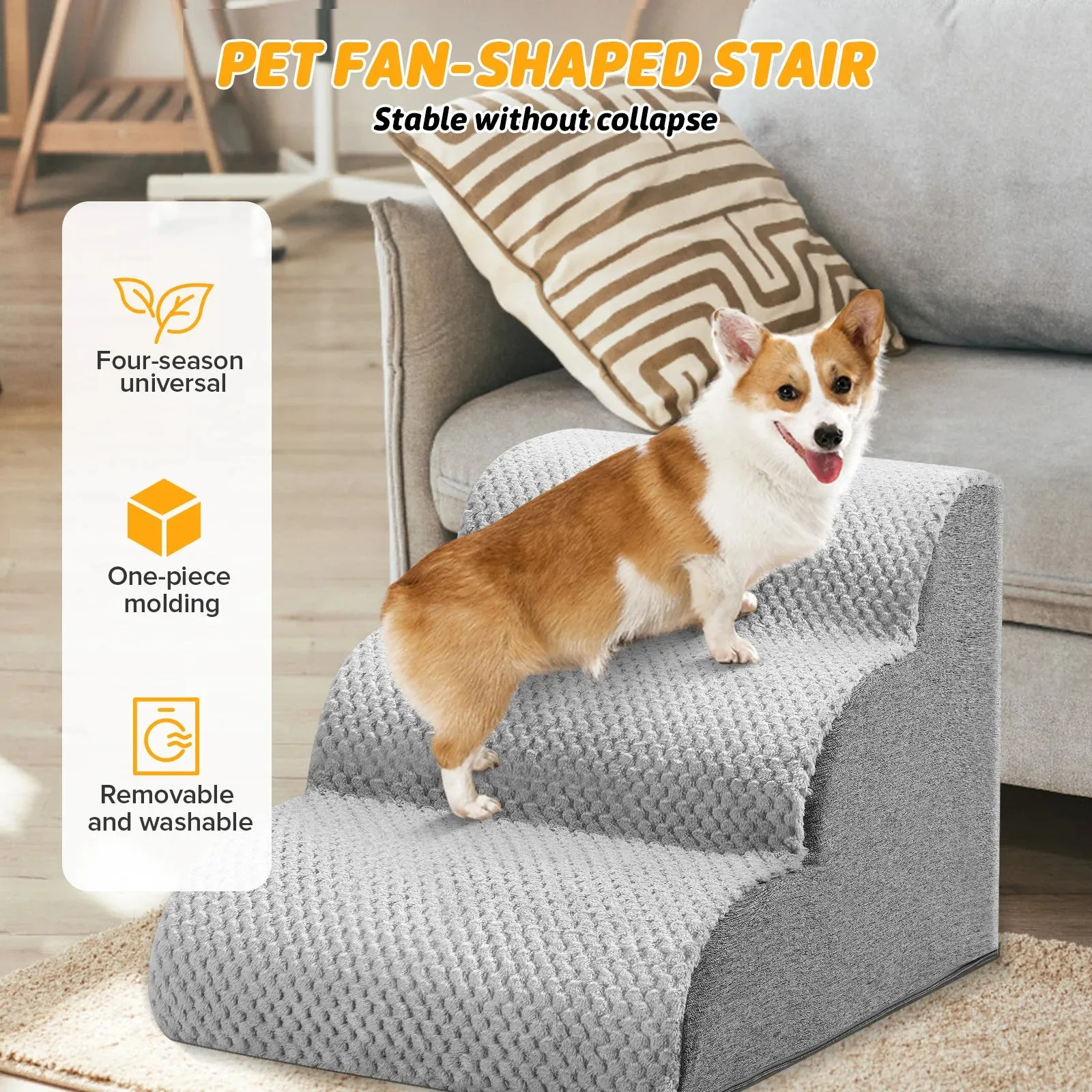 Pat and Pet Emporium | Pet Home Products | Pet Stairs 3 Steps