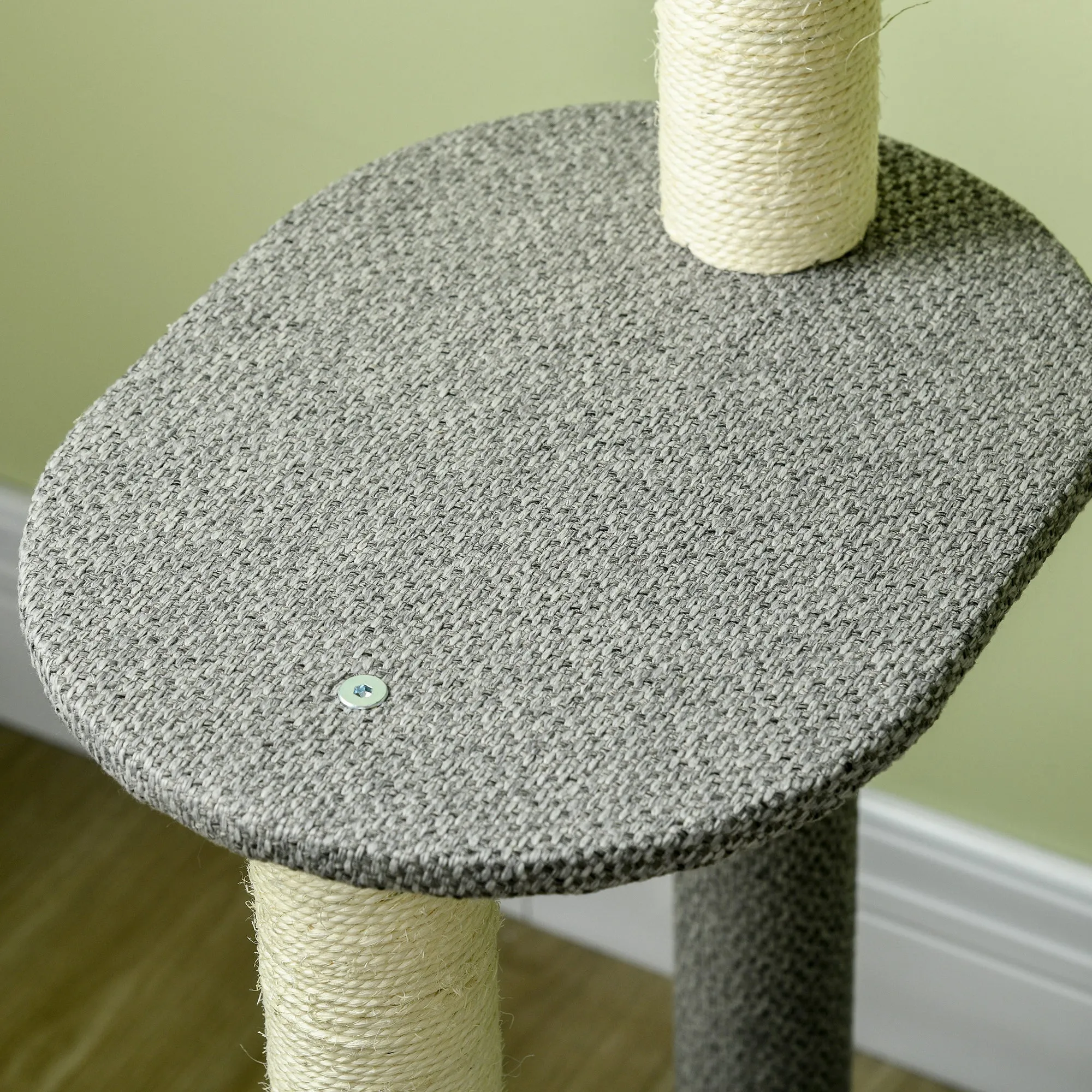 PawHut 132cm Cat Tree with Scratching Post, Bed, Hammock, House, Platforms