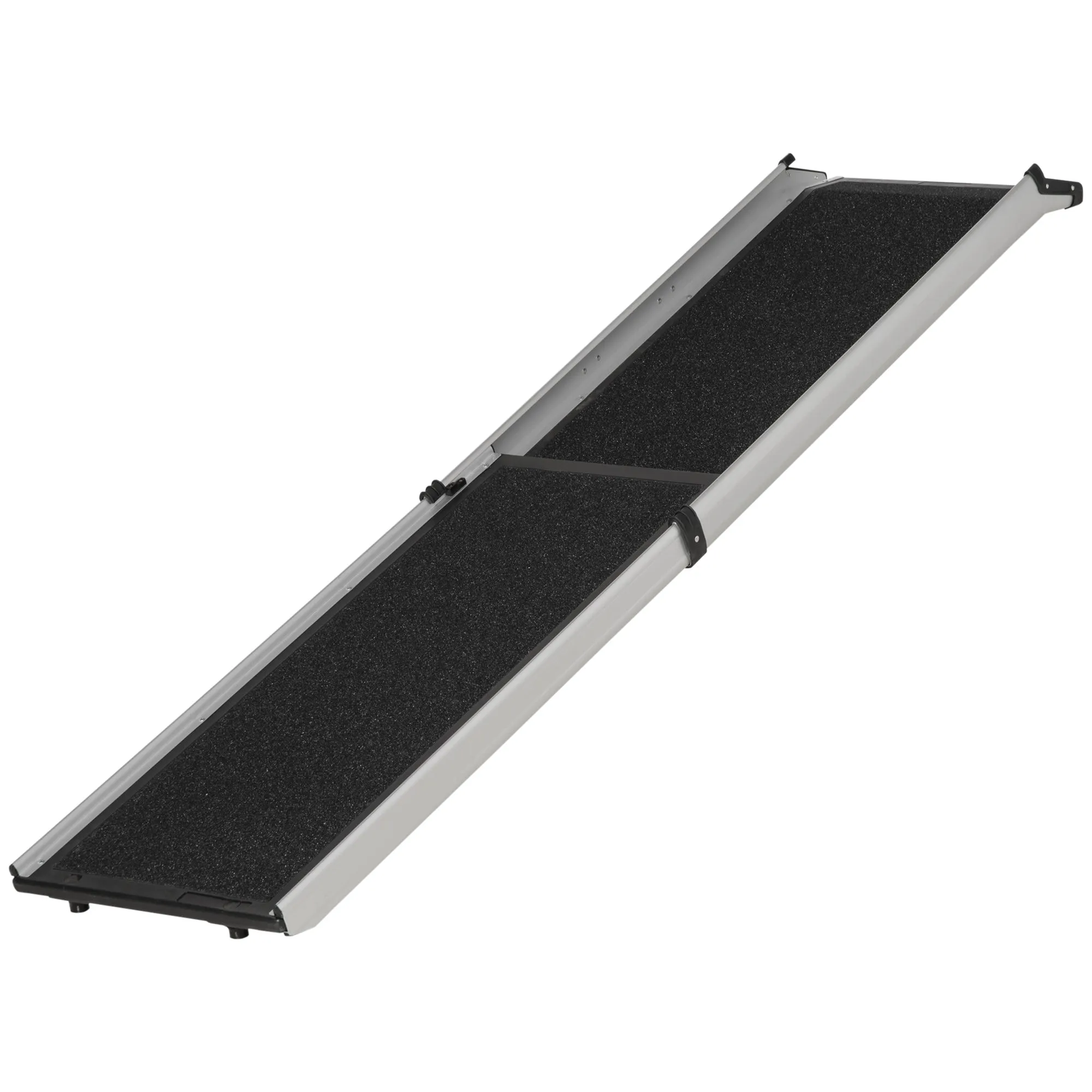 PawHut Dog Ramp for Car Telescoping Pet Ramp w/ Handle, Aluminium Frame Non-Slip