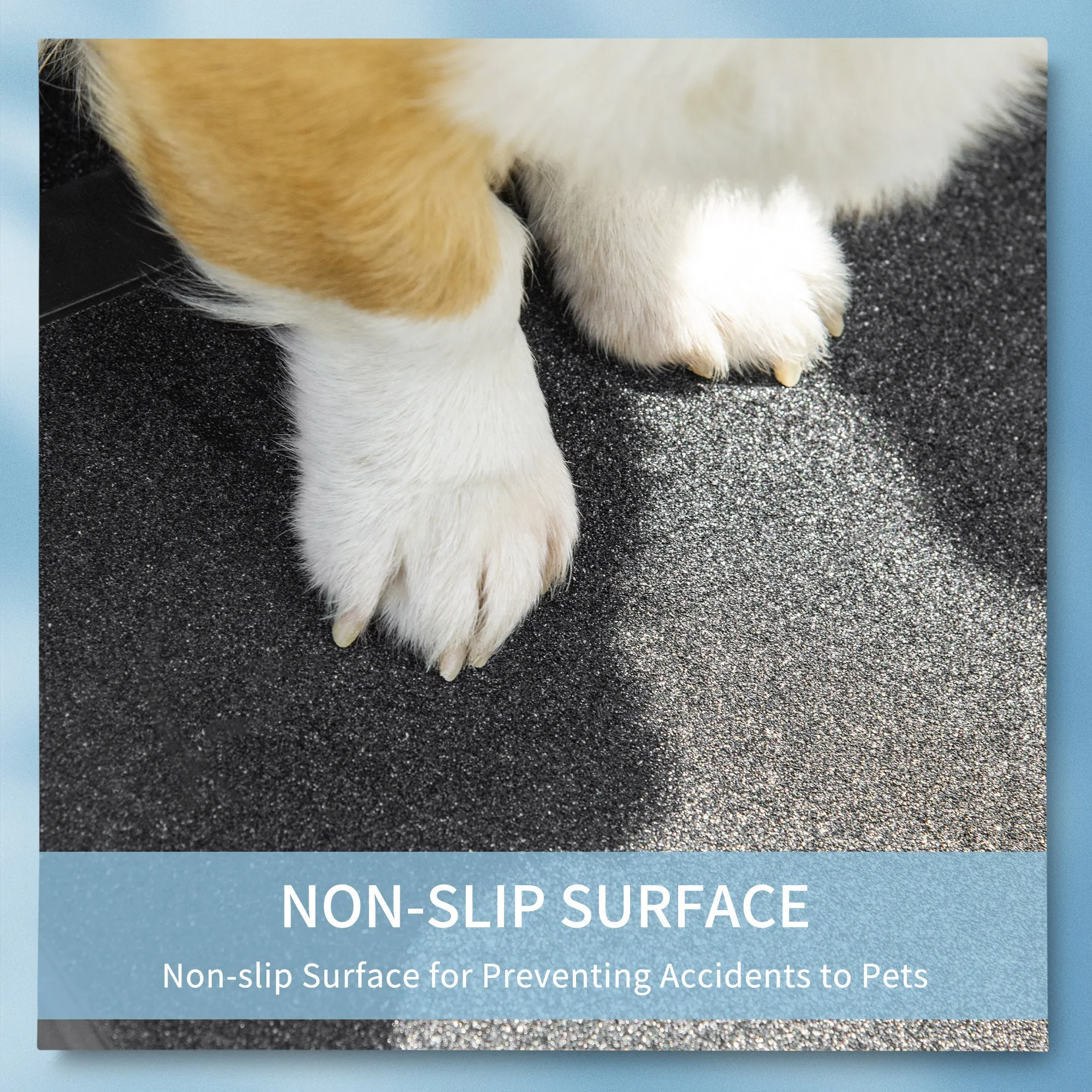PawHut Dog Ramp for Car Telescoping Pet Ramp w/ Handle, Aluminium Frame Non-Slip